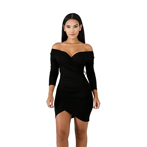 Sheath / Column Minimalist Sexy Party Wear Cocktail Party Dress V Neck Long Sleeve Short / Mini Cotton with Ruched 2021
Sheath / Column Minimalist Sexy Party Wear Cocktail Party Dress V Neck Long Sleeve Short / Mini Cotton with Ruched 2021