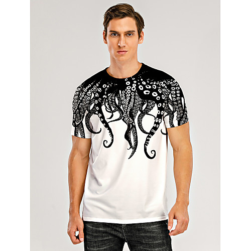 Men's T shirt 3D Print Graphic 3D Muscle Print Short Sleeve Daily Tops Black / White
Men's T shirt 3D Print Graphic 3D Muscle Print Short Sleeve Daily Tops Black / White