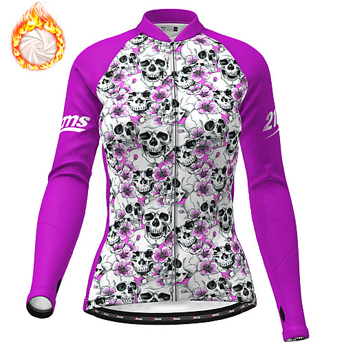 21Grams Women's Long Sleeve Cycling Jersey Winter Fleece Polyester Purple Skull Christmas Bike Jersey Top Mountain Bike MTB Road Bike Cycling Fleece Lining Warm Quick Dry Sports Clothing Apparel
21Grams Women's Long Sleeve Cycling Jersey Winter Fleece Polyester Purple Skull Christmas Bike Jersey Top Mountain Bike MTB Road Bike Cycling Fleece Lining Warm Quick Dry Sports Clothing Apparel