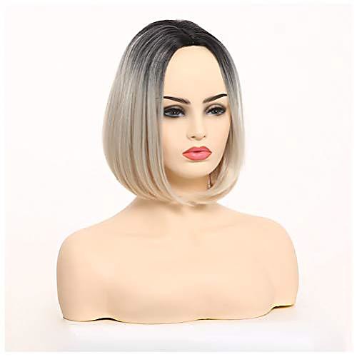 short bob wigs for women 12'' side part heat resistant synthetic straight wigs halloween cosplay party wig natural as real hair (grey)
short bob wigs for women 12'' side part heat resistant synthetic straight wigs halloween cosplay party wig natural as real hair (grey)