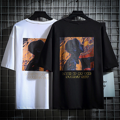 Men's T shirt 3D Print Portrait Short Sleeve Daily Tops Black / White White
Men's T shirt 3D Print Portrait Short Sleeve Daily Tops Black / White White