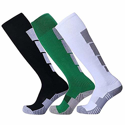compression soccer socks for men youth football stocking for runing knee high 3 pairs (black green white)
compression soccer socks for men youth football stocking for runing knee high 3 pairs (black green white)
