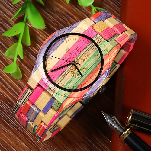 women's wooden watch bamboo analog quartz lightweight handmade wrist watch (multi-color 1)
women's wooden watch bamboo analog quartz lightweight handmade wrist watch (multi-color 1)