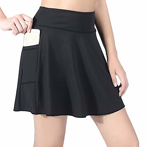 women's tennis golf skorts active workout running athletic skirt with pocket (black, x-large)
women's tennis golf skorts active workout running athletic skirt with pocket (black, x-large)