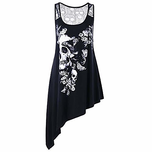 womens fashion plus size u neck skull printed asymmetric hollow out tank top vest(xxxxxl, black)
womens fashion plus size u neck skull printed asymmetric hollow out tank top vest(xxxxxl, black)