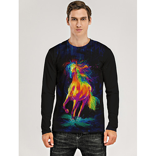 Men's T shirt 3D Print Graphic 3D Animal Print Long Sleeve Daily Tops Rainbow
Men's T shirt 3D Print Graphic 3D Animal Print Long Sleeve Daily Tops Rainbow