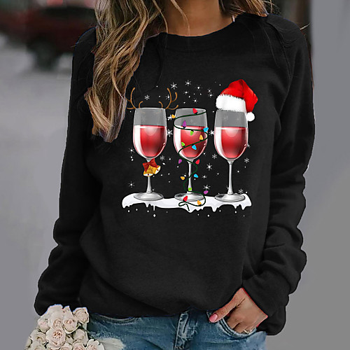Women's Pullover Sweatshirt Graphic Christmas Daily Casual Christmas Hoodies Sweatshirts Black Blue Gray
Women's Pullover Sweatshirt Graphic Christmas Daily Casual Christmas Hoodies Sweatshirts Black Blue Gray