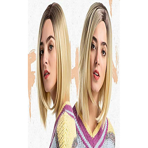 blonde brown roots straight hair wigs short bob wigs heat resistant synthetic hair replacement wig for women with free wig cap (blonde)
blonde brown roots straight hair wigs short bob wigs heat resistant synthetic hair replacement wig for women with free wig cap (blonde)