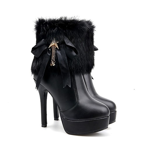 Women's Boots Stiletto Heel Round Toe Classic Daily PU Bowknot Solid Colored White Black
Women's Boots Stiletto Heel Round Toe Classic Daily PU Bowknot Solid Colored White Black