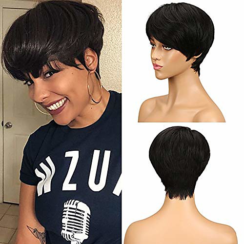 synthetic wigs for women short pixie wigs brazilian virgin hair 9 inches (1b: black)
synthetic wigs for women short pixie wigs brazilian virgin hair 9 inches (1b: black)