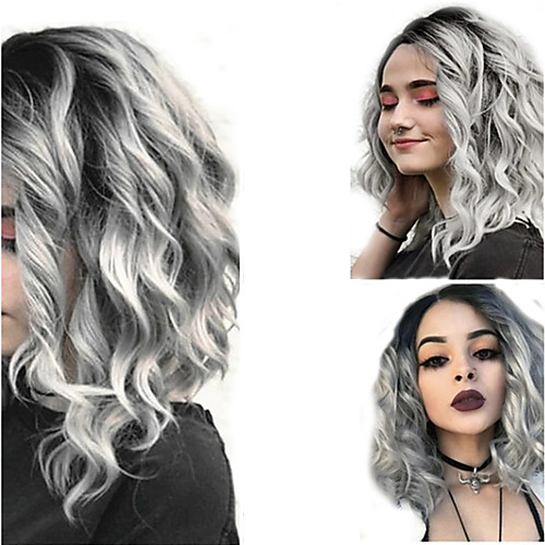 Synthetic Wig Hathaway Middle Part Wig Blonde Short Curly Black Gray Gradient Mid-length Synthetic Hair 12 inch Women Synthetic Sexy Lady Hairstyle
Synthetic Wig Hathaway Middle Part Wig Blonde Short Curly Black Gray Gradient Mid-length Synthetic Hair 12 inch Women Synthetic Sexy Lady Hairstyle