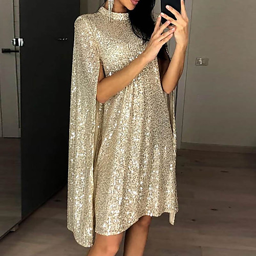 Women's Shift Dress Short Mini Dress Gold Silver Long Sleeve Solid Color Sequins Summer Round Neck Sexy 2021 S M L XL XXL
Women's Shift Dress Short Mini Dress Gold Silver Long Sleeve Solid Color Sequins Summer Round Neck Sexy 2021 S M L XL XXL