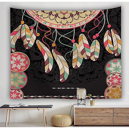 Wall Tapestry Art Decor Blanket Curtain Picnic Tablecloth Hanging Home Bedroom Living Room Dorm Decoration Polyester Colorful Feather Small Circle Decoration On Black Background
Wall Tapestry Art Decor Blanket Curtain Picnic Tablecloth Hanging Home Bedroom Living Room Dorm Decoration Polyester Colorful Feather Small Circle Decoration On Black Background