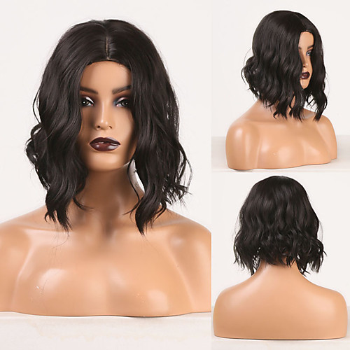Cosplay Costume Wig Synthetic Wig Loose Curl Bob Middle Part Wig Short Black Synthetic Hair Women's Odor Free Soft Heat Resistant Black
Cosplay Costume Wig Synthetic Wig Loose Curl Bob Middle Part Wig Short Black Synthetic Hair Women's Odor Free Soft Heat Resistant Black
