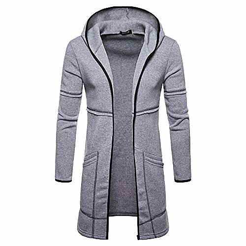 ttoohhh men's slim fit long zipper hooded solid color trench coat jacket outwear windbreaker overcoat gray
ttoohhh men's slim fit long zipper hooded solid color trench coat jacket outwear windbreaker overcoat gray