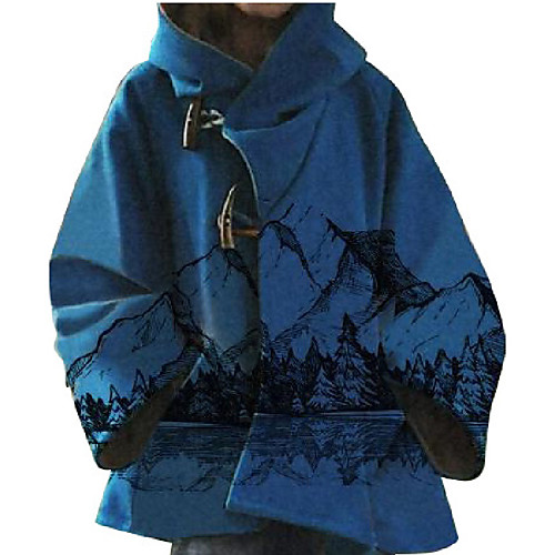 Women's Geometric Print Fall & Winter Trench Coat Long Going out Long Sleeve Nylon Coat Tops Blue / Loose
Women's Geometric Print Fall & Winter Trench Coat Long Going out Long Sleeve Nylon Coat Tops Blue / Loose