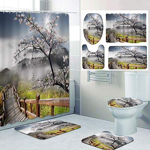 Natural Scenery Pattern Printing Bathroom Shower Curtain Leisure Toilet Four-Piece Design
Natural Scenery Pattern Printing Bathroom Shower Curtain Leisure Toilet Four-Piece Design