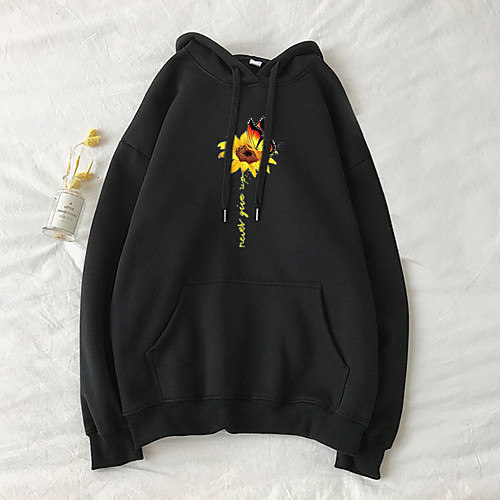 Women's Pullover Hoodie Sweatshirt Graphic Floral Sunflower Front Pocket Daily Casual Hoodies Sweatshirts Loose Black Blue Yellow
Women's Pullover Hoodie Sweatshirt Graphic Floral Sunflower Front Pocket Daily Casual Hoodies Sweatshirts Loose Black Blue Yellow