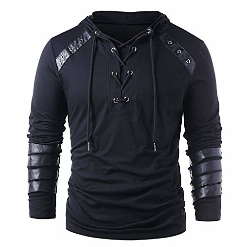 men's hooded jacket men winter drawstring vintage leather patchwork long sleeve hooded tops blouses black
men's hooded jacket men winter drawstring vintage leather patchwork long sleeve hooded tops blouses black