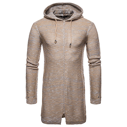Men's Knitted Solid Color Sweater Long Sleeve Sweater Cardigans Hooded Fall Winter Black Khaki Light Blue
Men's Knitted Solid Color Sweater Long Sleeve Sweater Cardigans Hooded Fall Winter Black Khaki Light Blue