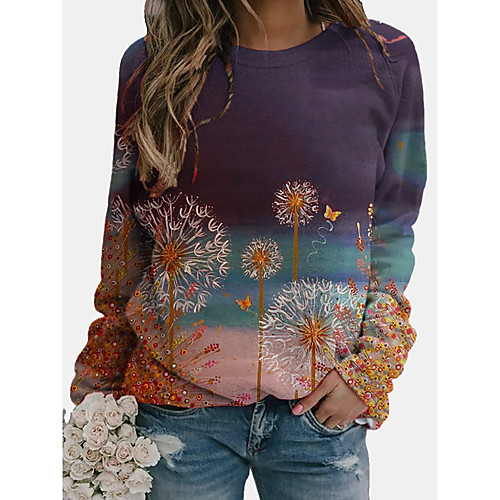 Women's Blouse Shirt Tie Dye Long Sleeve Print Round Neck Tops Basic Basic Top Blue Purple
Women's Blouse Shirt Tie Dye Long Sleeve Print Round Neck Tops Basic Basic Top Blue Purple
