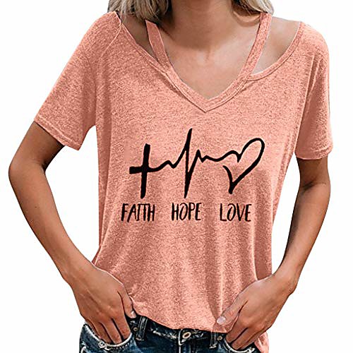 faith hope love short sleeve graphic t-shirt women casual beach funny letters print summer tops tees pink
faith hope love short sleeve graphic t-shirt women casual beach funny letters print summer tops tees pink