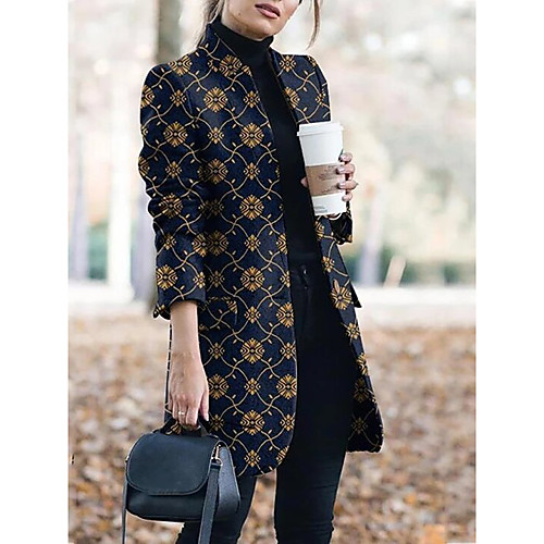 Women's Print Fall & Winter Trench Coat Long Going out Long Sleeve Cotton Blend Coat Tops Black
Women's Print Fall & Winter Trench Coat Long Going out Long Sleeve Cotton Blend Coat Tops Black