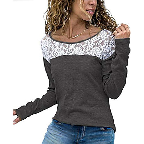 women tops long sleeve shirts crew neck cute lace casual blouse(dgr.s) dark grey
women tops long sleeve shirts crew neck cute lace casual blouse(dgr.s) dark grey