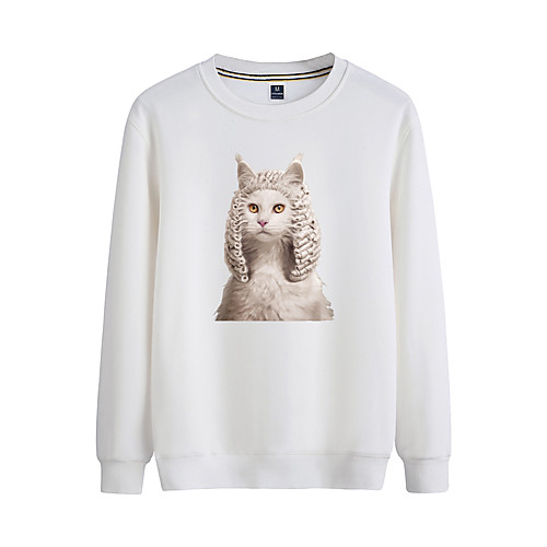 Women's Pullover Sweatshirt Cat Graphic 3D Cartoon Casual Daily Other Prints Basic Hoodies Sweatshirts White Black Red
Women's Pullover Sweatshirt Cat Graphic 3D Cartoon Casual Daily Other Prints Basic Hoodies Sweatshirts White Black Red