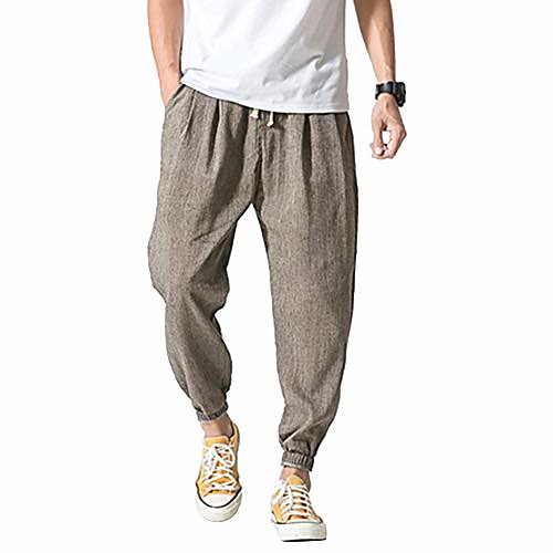 mens Cotton fashion athletic pants - lightweight trousers elasticated waist jogging pants Solid Color gray
mens Cotton fashion athletic pants - lightweight trousers elasticated waist jogging pants Solid Color gray