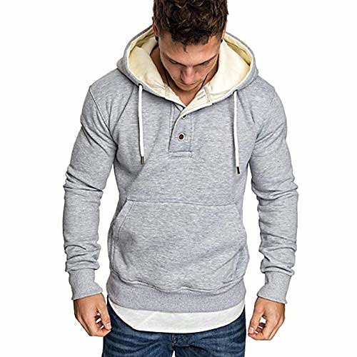 mens athletic fashion hoodie t-shirts- long sleeve casual pullover sweatshirts with button light grey
mens athletic fashion hoodie t-shirts- long sleeve casual pullover sweatshirts with button light grey