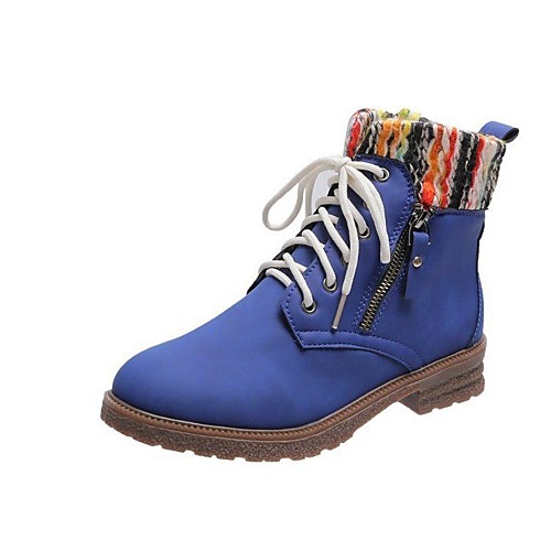 Women's Boots Block Heel Round Toe Casual Daily Walking Shoes PU Color Block Red Blue Khaki / Booties / Ankle Boots
Women's Boots Block Heel Round Toe Casual Daily Walking Shoes PU Color Block Red Blue Khaki / Booties / Ankle Boots
