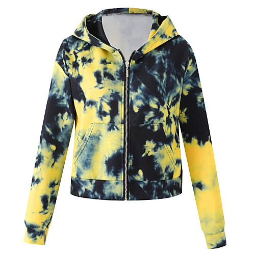Women's Zip Up Hoodie Sweatshirt Geometric Zipper Zip Up Daily Casual Hoodies Sweatshirts Yellow 
Women's Zip Up Hoodie Sweatshirt Geometric Zipper Zip Up Daily Casual Hoodies Sweatshirts Yellow