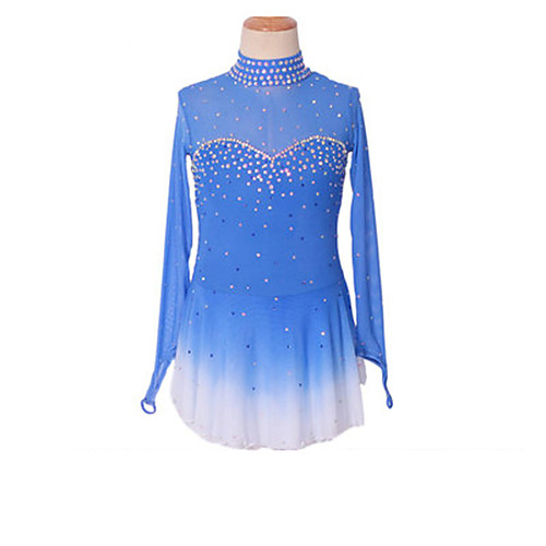 Figure Skating Dress Women's Girls' Ice Skating Dress Sky BlueWhite Spandex High Elasticity Competition Skating Wear Patchwork Crystal / Rhinestone Long Sleeve Ice Skating Figure Skating / Kids
Figure Skating Dress Women's Girls' Ice Skating Dress Sky BlueWhite Spandex High Elasticity Competition Skating Wear Patchwork Crystal / Rhinestone Long Sleeve Ice Skating Figure Skating / Kids