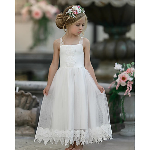 Princess / A-Line Knee Length Party / Wedding Flower Girl Dresses - Lace Sleeveless Jewel Neck with Tier / Solid
Princess / A-Line Knee Length Party / Wedding Flower Girl Dresses - Lace Sleeveless Jewel Neck with Tier / Solid