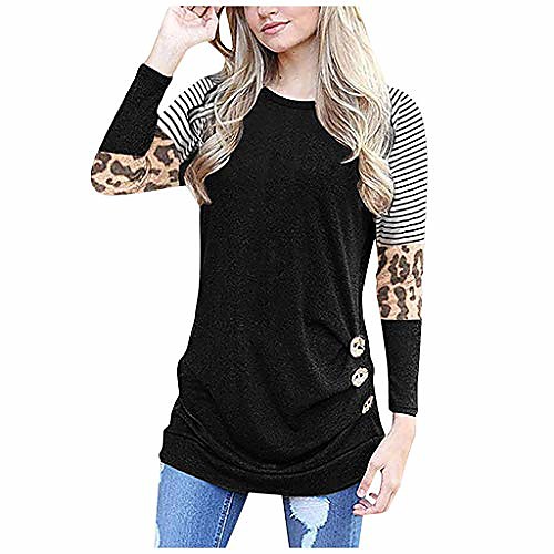 round neck leopard t-shirt, raglan sleeves color-matching irregular button long sleeves(g-black,s)
round neck leopard t-shirt, raglan sleeves color-matching irregular button long sleeves(g-black,s)