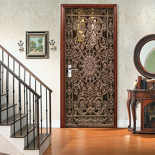 Golden Wrought Iron Door Self-adhesive Creative Door Stickers Living Room DIY Decorative Home Waterproof Wall Stickers
Golden Wrought Iron Door Self-adhesive Creative Door Stickers Living Room DIY Decorative Home Waterproof Wall Stickers