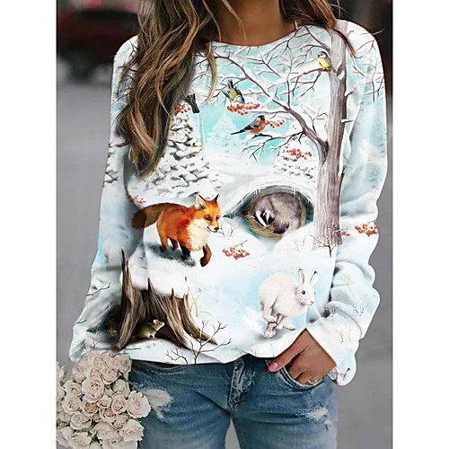 Women's Pullover Sweatshirt Graphic Animal Daily Basic Casual Hoodies Sweatshirts Blue
Women's Pullover Sweatshirt Graphic Animal Daily Basic Casual Hoodies Sweatshirts Blue