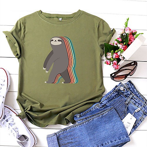 Women's T shirt Graphic Prints Animal Print Round Neck Tops 100% Cotton Basic Basic Top White Black Yellow
Women's T shirt Graphic Prints Animal Print Round Neck Tops 100% Cotton Basic Basic Top White Black Yellow