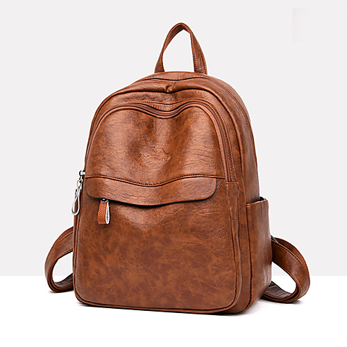 Women's Leather PU School Bag Commuter Backpack Large Capacity Waterproof Zipper Solid Color Sports & Outdoor Daily Backpack Black Blue Red Yellow
Women's Leather PU School Bag Commuter Backpack Large Capacity Waterproof Zipper Solid Color Sports & Outdoor Daily Backpack Black Blue Red Yellow