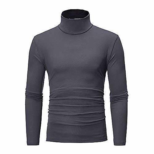 mens slim fit lightweight pullover soft long sleeve turtleneck basic t-shirt tops (m, dark gray)
mens slim fit lightweight pullover soft long sleeve turtleneck basic t-shirt tops (m, dark gray)