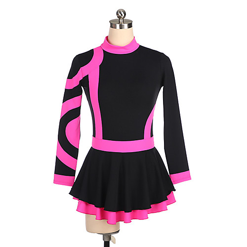 Figure Skating Dress Women's Girls' Ice Skating Dress Black Spandex High Elasticity Training Competition Skating Wear Patchwork Long Sleeve Ice Skating Figure Skating / Kids
Figure Skating Dress Women's Girls' Ice Skating Dress Black Spandex High Elasticity Training Competition Skating Wear Patchwork Long Sleeve Ice Skating Figure Skating / Kids