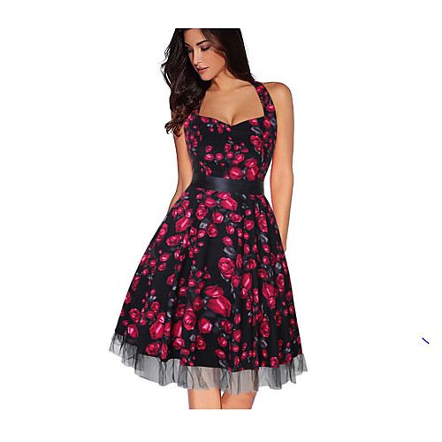 Women's Swing Dress Knee Length Dress Black Purple Red Yellow Khaki Sleeveless Print Backless Bow Print Fall Spring Halter Neck Sexy Cotton 2021 S M L XL XXL 3XL
Women's Swing Dress Knee Length Dress Black Purple Red Yellow Khaki Sleeveless Print Backless Bow Print Fall Spring Halter Neck Sexy Cotton 2021 S M L XL XXL 3XL