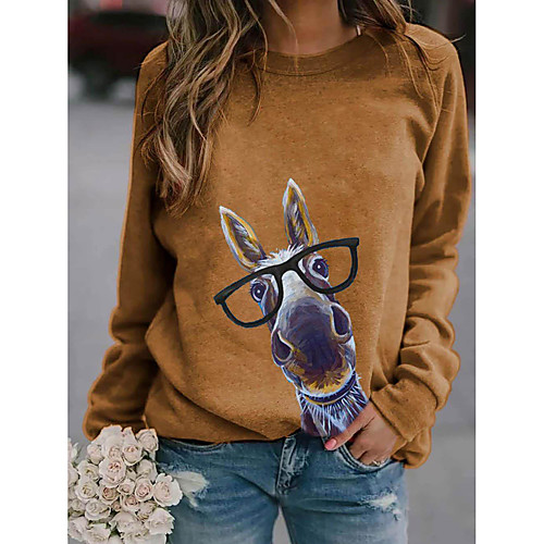 Women's Pullover Sweatshirt Graphic Animal Daily Casual Hoodies Sweatshirts Loose Black Blue Red
Women's Pullover Sweatshirt Graphic Animal Daily Casual Hoodies Sweatshirts Loose Black Blue Red