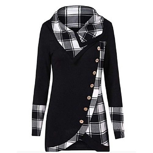Women's Pullover Hoodie Sweatshirt Plaid Checkered Color Block Daily Basic Casual Hoodies Sweatshirts White Black Blue
Women's Pullover Hoodie Sweatshirt Plaid Checkered Color Block Daily Basic Casual Hoodies Sweatshirts White Black Blue