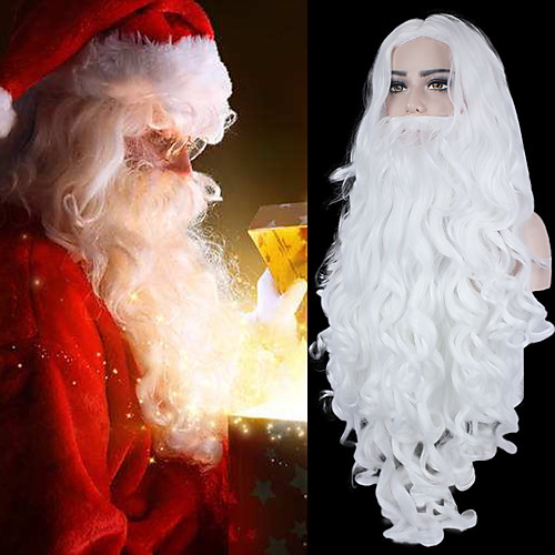 christmas santa wig and beard santa beard and wig beard white suit costumes adult,60cm
christmas santa wig and beard santa beard and wig beard white suit costumes adult,60cm