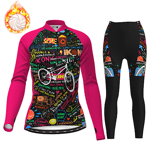 21Grams Women's Long Sleeve Cycling Jersey with Tights Winter Fleece Polyester Black / Yellow Black Fuchsia Christmas Bike Clothing Suit Fleece Lining Breathable 3D Pad Warm Quick Dry Sports Graphic
21Grams Women's Long Sleeve Cycling Jersey with Tights Winter Fleece Polyester Black / Yellow Black Fuchsia Christmas Bike Clothing Suit Fleece Lining Breathable 3D Pad Warm Quick Dry Sports Graphic