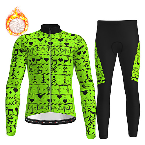 21Grams Men's Long Sleeve Cycling Jersey with Tights Winter Fleece Polyester Black / Yellow Red Blue Christmas Bike Clothing Suit Thermal Warm Fleece Lining Breathable 3D Pad Warm Sports Graphic
21Grams Men's Long Sleeve Cycling Jersey with Tights Winter Fleece Polyester Black / Yellow Red Blue Christmas Bike Clothing Suit Thermal Warm Fleece Lining Breathable 3D Pad Warm Sports Graphic