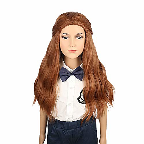 kids child long costume wig brown boy's cosplay halloween party synthetic rose net wig for children (brown)
kids child long costume wig brown boy's cosplay halloween party synthetic rose net wig for children (brown)