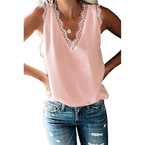 women's v neck lace trim summer tank tops casual loose flowy sleeveless workout tops blouse shirts(pink-4109 m)
women's v neck lace trim summer tank tops casual loose flowy sleeveless workout tops blouse shirts(pink-4109 m)